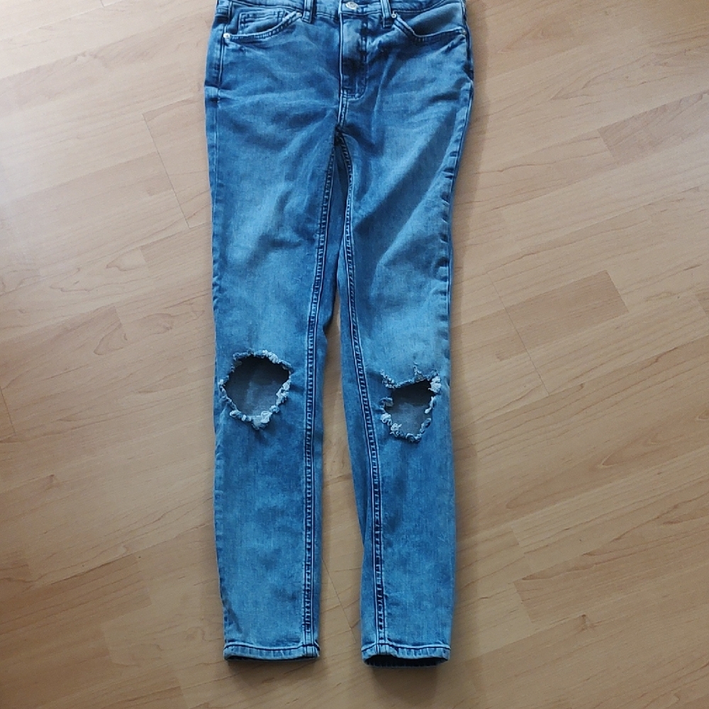 Free People Light Blue Distressed Skinny Jeans